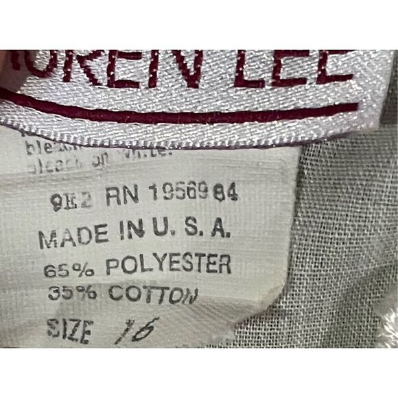 Vintage Lauren Lee Ruffle Blouse SZ 16 Beautiful XL - Picture 9 of 16